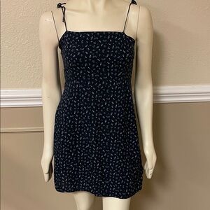 Old Navy Navy Blue Floral Mini Dress Size Medium